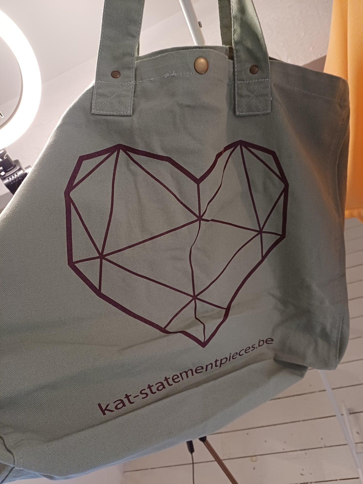 BAG big heart - green