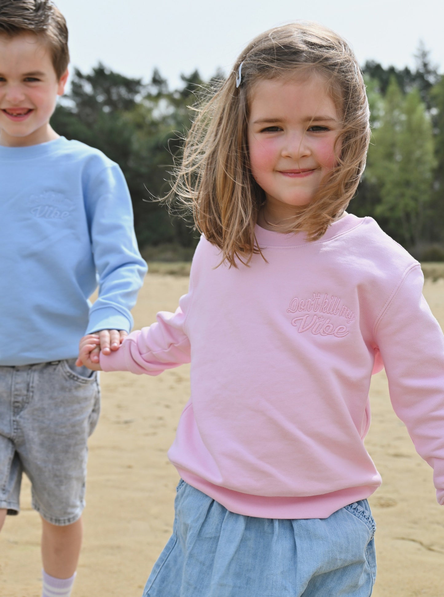Kids Don't kill my vibe - Sweatshirt soft pink