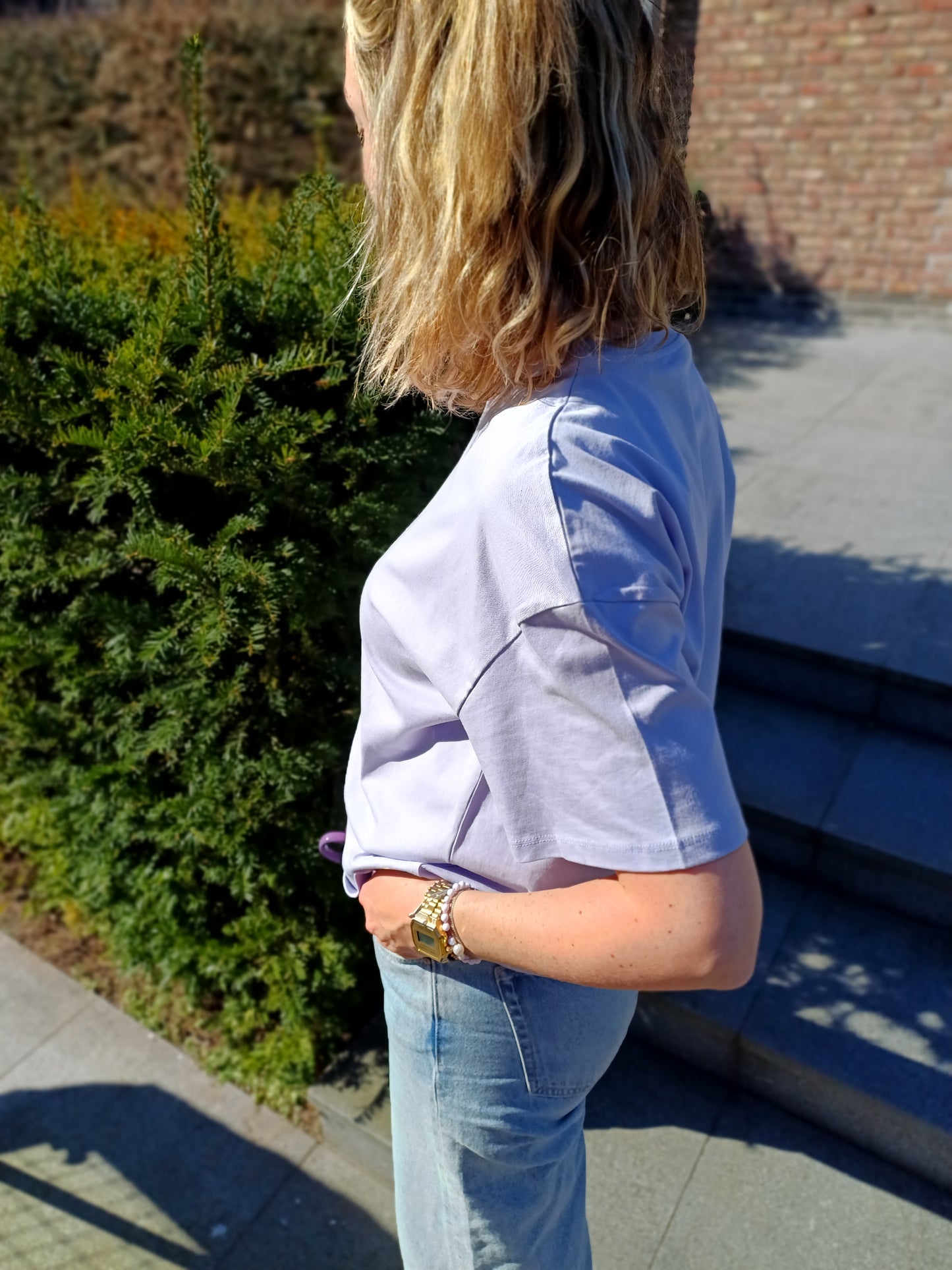 T-shirt 'Chef de la maison' soft lavender